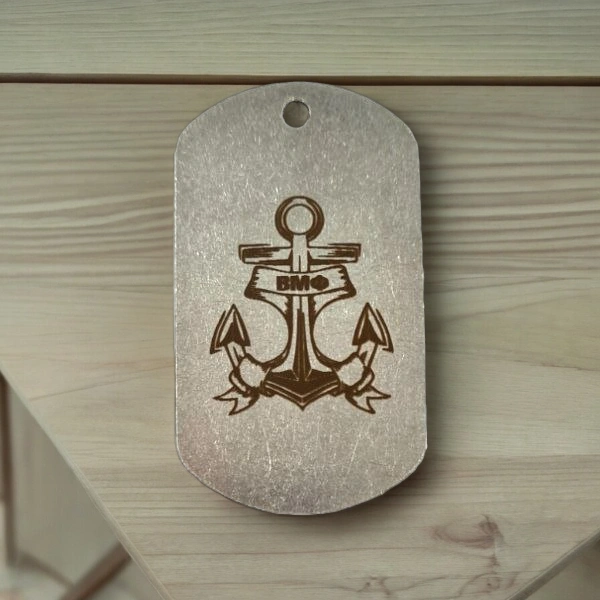 Армейский жетон с гравировкой ВМФ