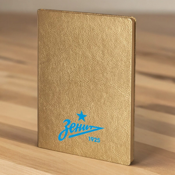 УФ-печать на ежедневниках логотипа Зенит