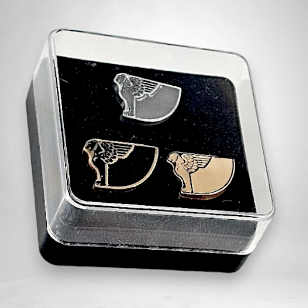 Значки в футляре черного цвета