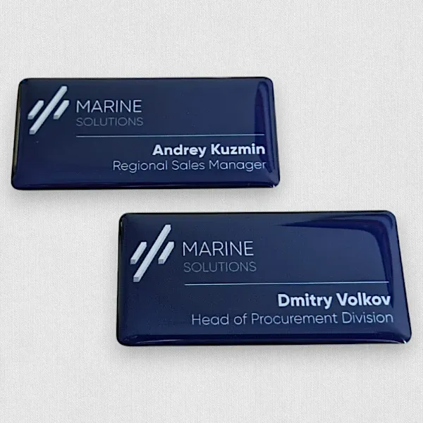 Бейджи на заказ для MARINE именной с полимерной заливкой Бейджи на заказ для MARINE именной с полимерной заливкой